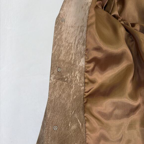 Vintage Montevideo Leather Factory Uruguay Brown Suede Blazer Jacket Mens - Picture 12 of 15